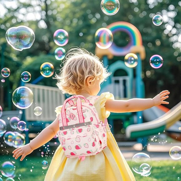 QIXIHU Toddler Backpack for Girls Boys 2-4 Mini Diaper Bag for Preschool Travel - Picture 2 of 8